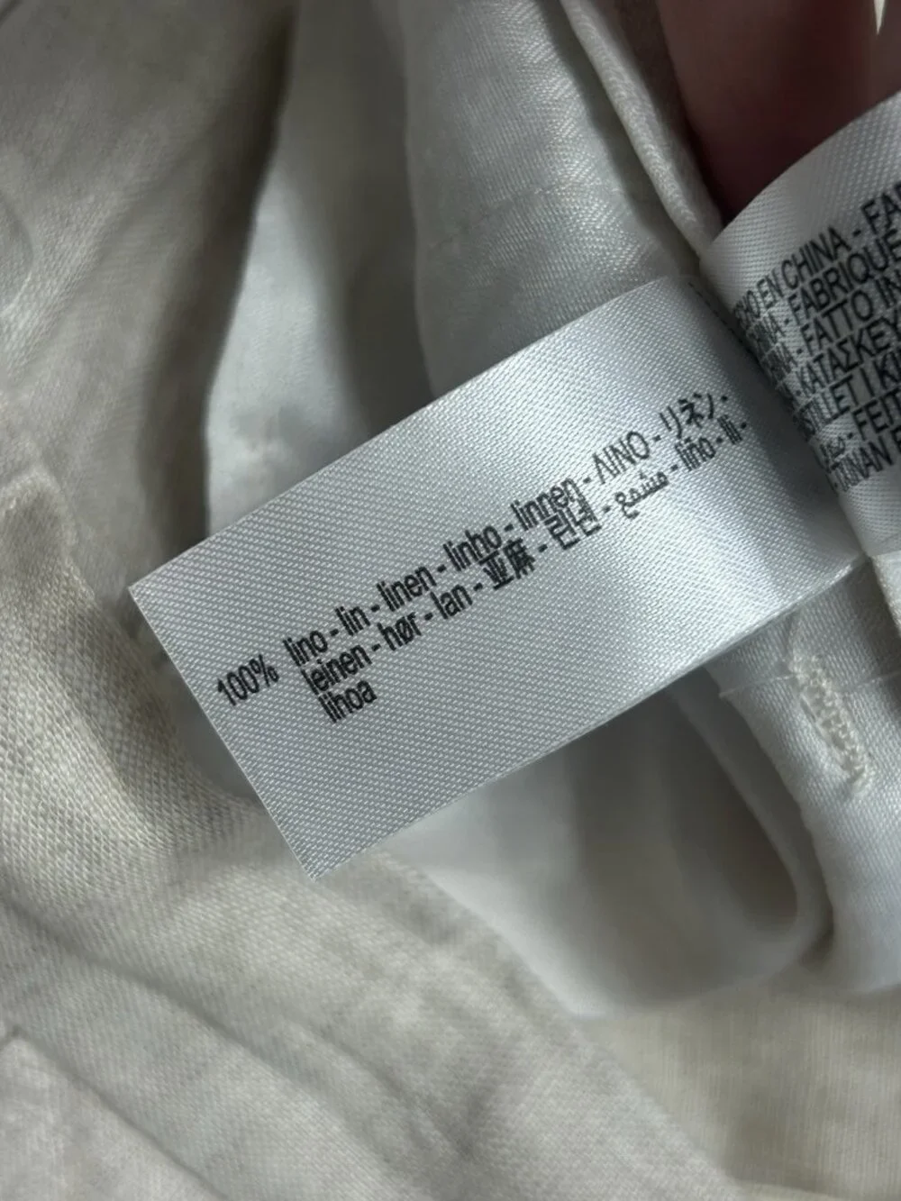 ZARA 100% Linen Ankle Pants Women's Sz XL Beige High Rise Beach Resort Vacation